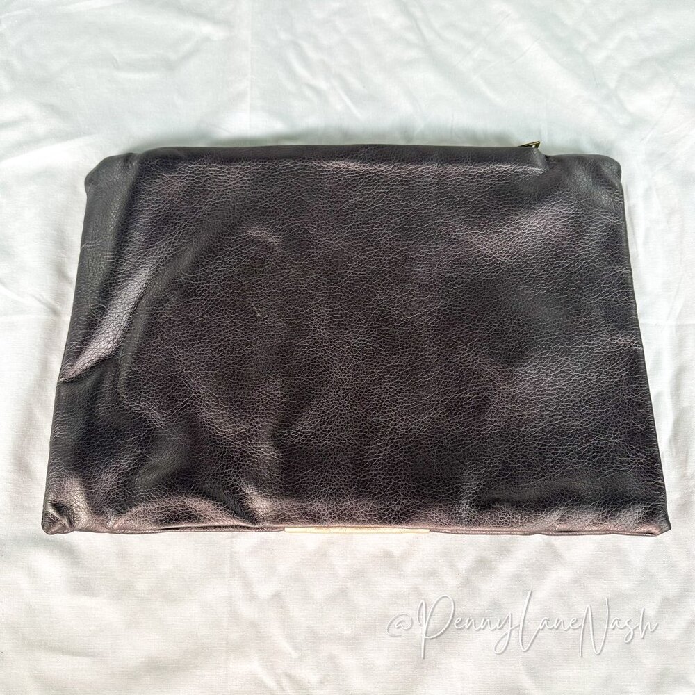 Kathy Fielder Clutch Purse Bag With Gold Stripe - Picture 3 of 4